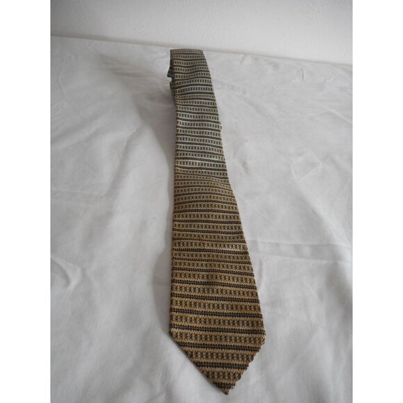 Vintage Gentleman of Distinction 1940s / 1950s Black Grey Slim Necktie Tie - Picture 1 of 7